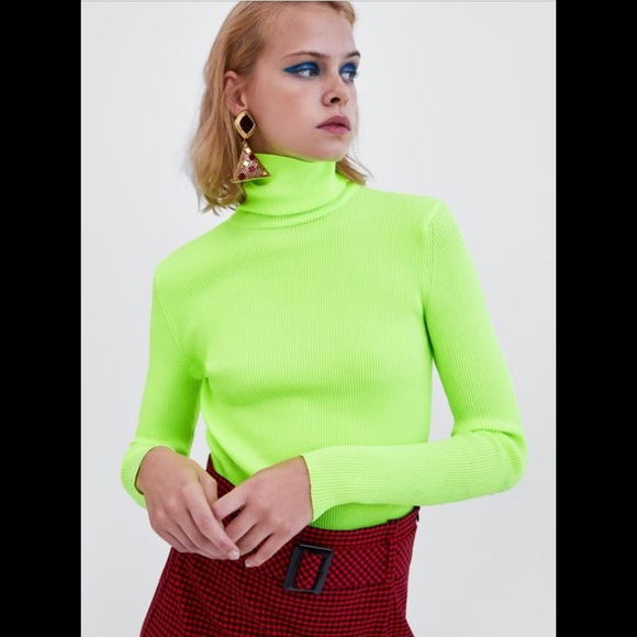 Zara neon yellow sweater Clearance